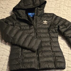 Adidas Black Hooded Puffer Jacket